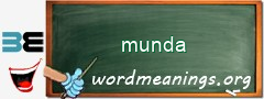 WordMeaning blackboard for munda